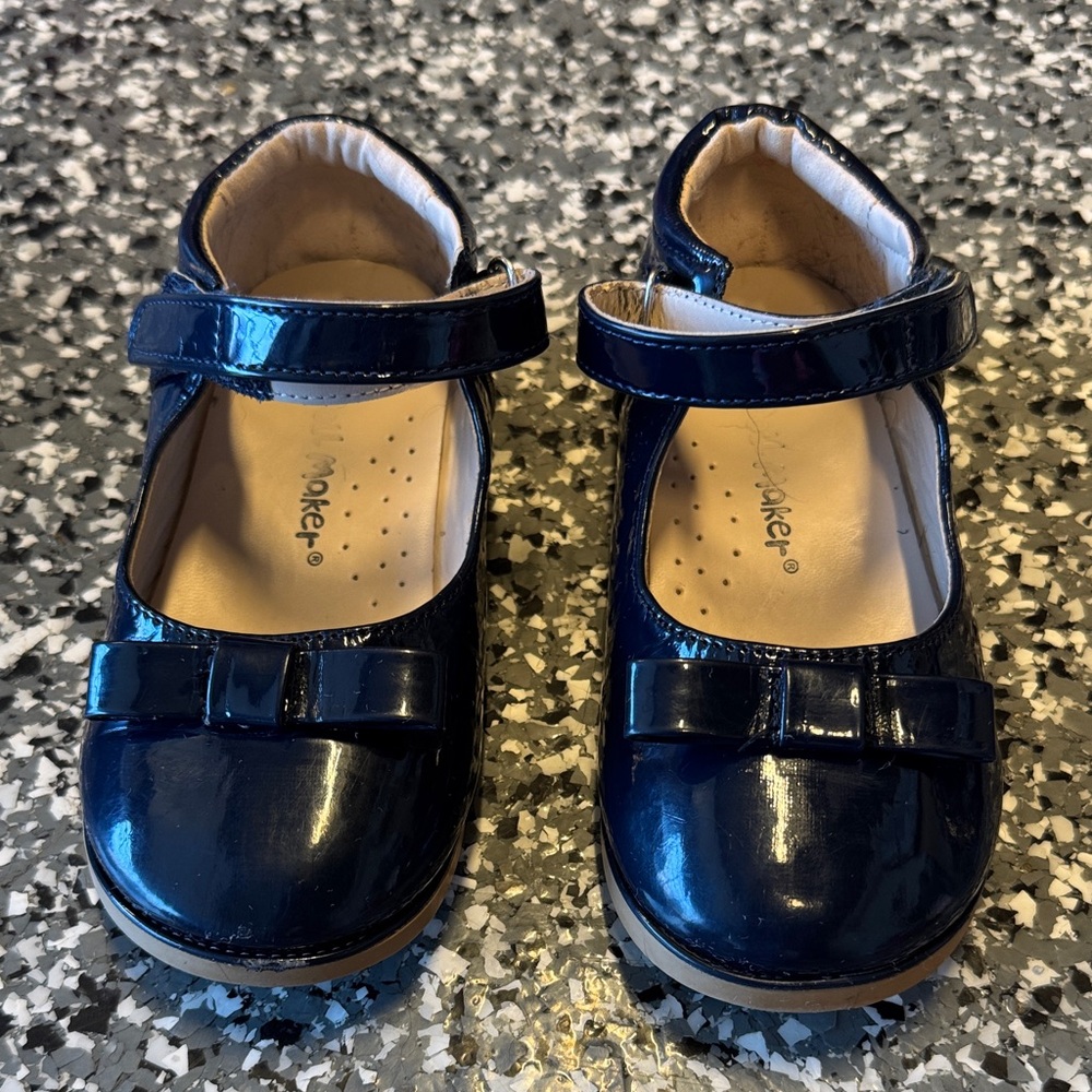Marker Glossy Blue Kids Dress Shoes